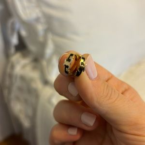 Tory Burch black and gold earrings